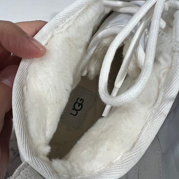 New UGG Plush Neumel Camo Winter Boots White Lace Up Round Toe Men's Size 12 - Picture 7 of 9